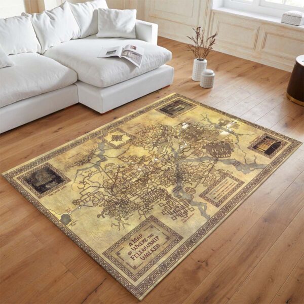 Tapis La carte des chemins de la Communauté – Le Seigneur des Anneaux – Image 2