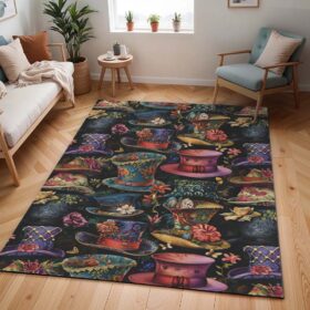 Tapis Alice au pays des merveilles – Chapelier fou – Chapeaux