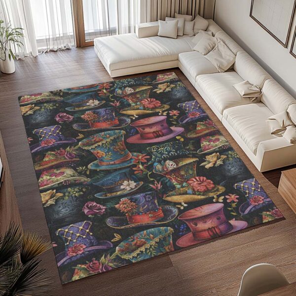 Tapis Alice au pays des merveilles – Chapelier fou – Chapeaux – Image 2