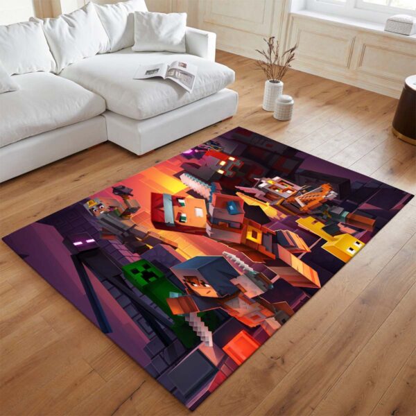 Tapis Tous les personnages de Minecraft dans le biome Nether – Image 2