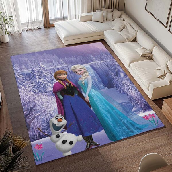 Tapis La Reine des Neiges – Anna Elsa Olaf – Frozen Disney 1002 – Image 2