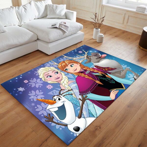 Tapis Anna Elsa Olaf La Reine des Neiges – Disney 1007 – Image 2