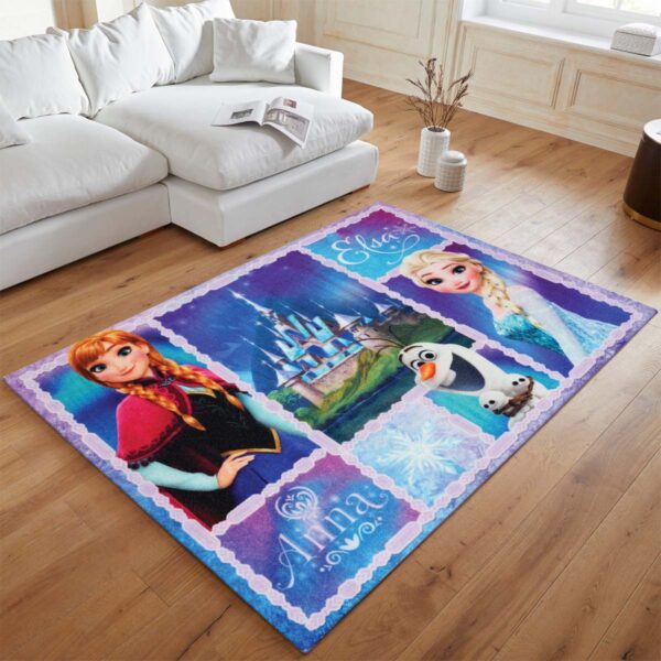 Tapis Anna Elsa Olaf La Reine des Neiges – Disney 1008 – Image 2