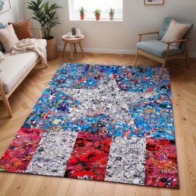 Tapis Captain America vs Crâne Rouge