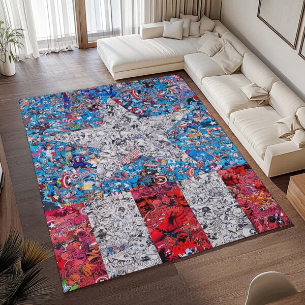 Tapis Captain America vs Crâne Rouge – Image 2