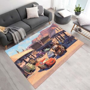 Tapis Cars – Flash McQueen, Sally et Martin