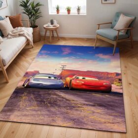 Tapis Cars – Flash McQueen et Sally Carrera