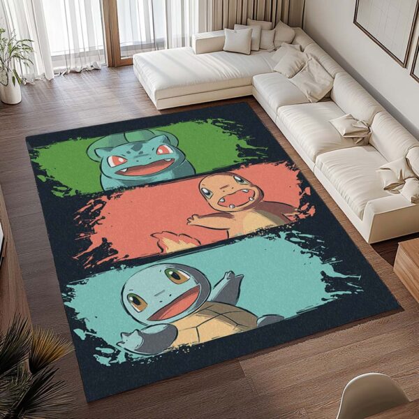Tapis Pokémon – Dracaufeu, Bulbizarre et Carapuce – Image 2