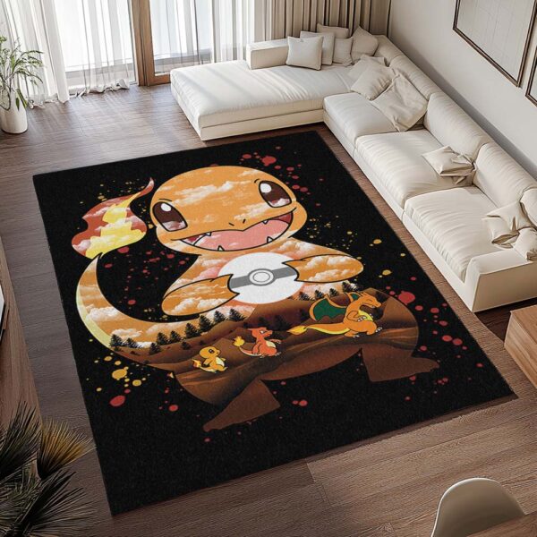 Tapis Pokémon – Dracaufeu – Évolution de feu – Illustration – Image 2