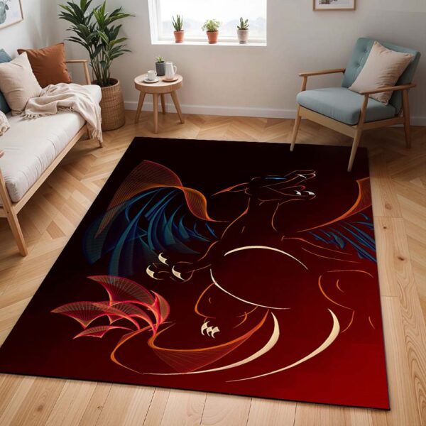 Tapis Pokémon – Dracaufeu – Art illustré