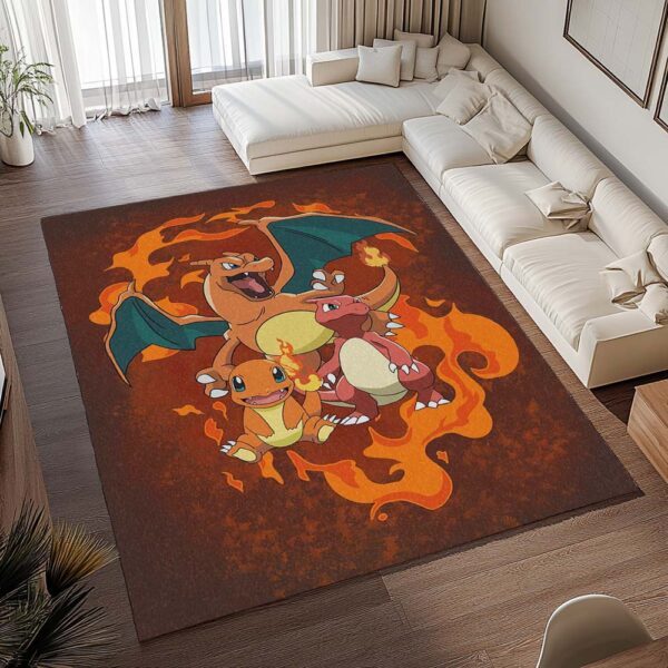 Tapis Pokémon – Salamèche, Reptincel et Dracaufeu – Type Feu 3 – Image 2