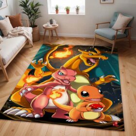 Tapis Pokémon – Salamèche, Reptincel et Dracaufeu