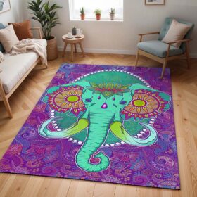 Tapis Éléphant coloré – Style élégant