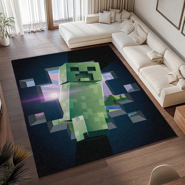 Tapis Minecraft – Creeper dans le jeu – Image 2