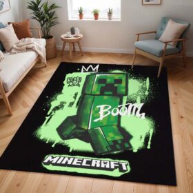Tapis Minecraft – Creeper – Explosion Boom