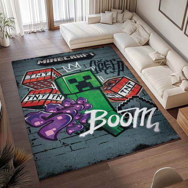 Tapis Minecraft – Creeper – Explosion TNT – Image 2