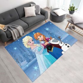 Tapis Disney – Anna, Elsa – La Reine des Neiges – Tous les personnages 1001