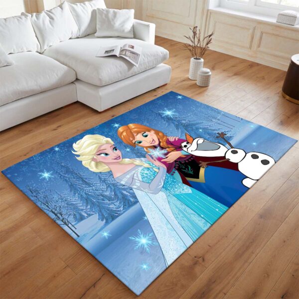 Tapis Disney – Anna, Elsa – La Reine des Neiges – Tous les personnages 1001 – Image 2