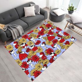 Tapis Snoopy fleuri