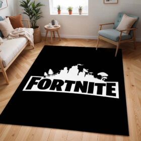 Tapis Fortnite – Logo noir et blanc 2