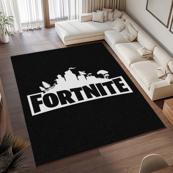 Tapis Fortnite – Logo noir et blanc 2 – Image 2