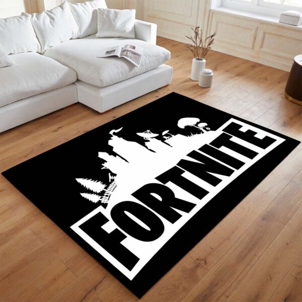 Tapis Fortnite Noir et blanc Logo – Image 2