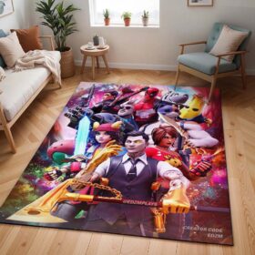 Tapis Fortnite – Skins Evie, Midas, Peely en alpinisme
