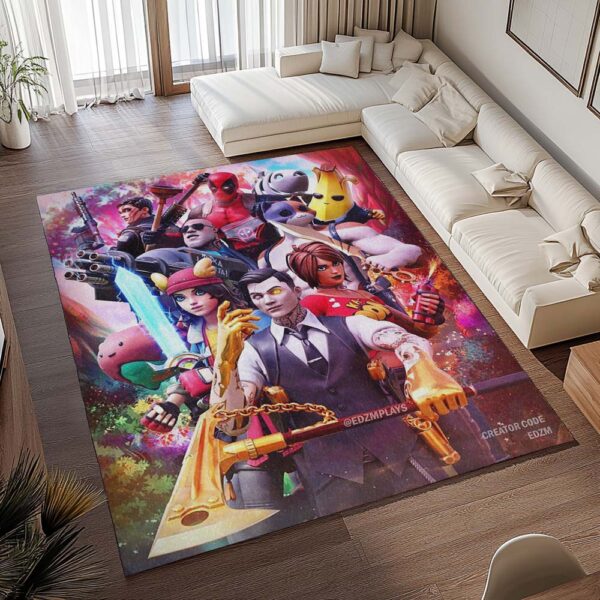 Tapis Fortnite – Skins Evie, Midas, Peely en alpinisme – Image 2