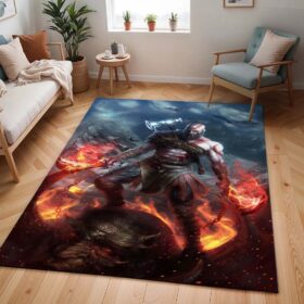 Tapis God of War Ragnarök – Kratos au combat 2