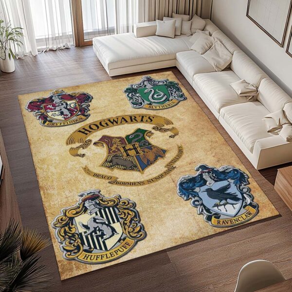 Tapis Harry Potter – École de Poudlard & Quatre maisons – Image 2