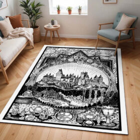 Tapis Harry Potter – École de Poudlard & Symboles