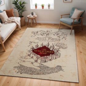 Tapis Harry Potter – Carte du Maraudeur : Je jure solennellement