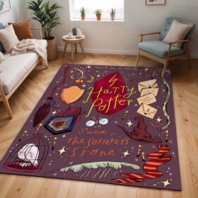 Tapis Harry Potter – Symboles : Hibou, Choixpeau & Lettre