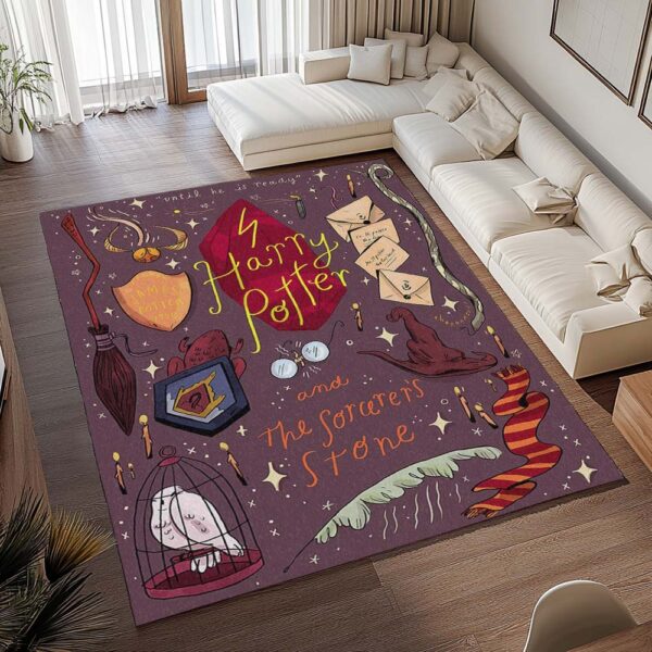 Tapis Harry Potter – Symboles : Hibou, Choixpeau & Lettre – Image 2