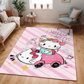 Tapis Hello Kitty – Avec voiture rose