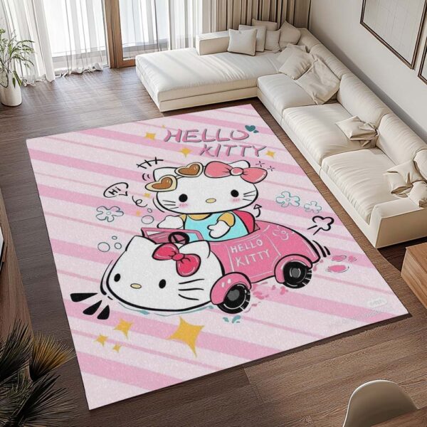 Tapis Hello Kitty – Avec voiture rose – Image 2