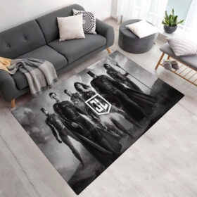 Tapis Justice League – Style noir et blanc
