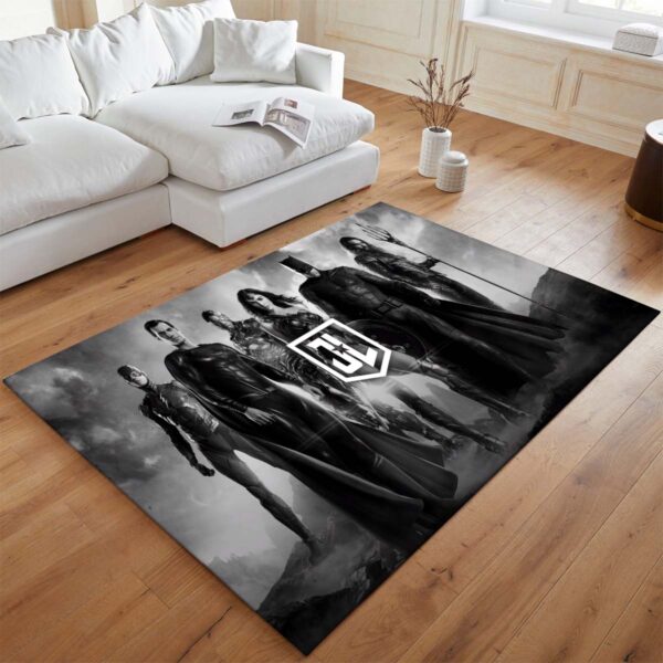 Tapis Justice League – Style noir et blanc – Image 2
