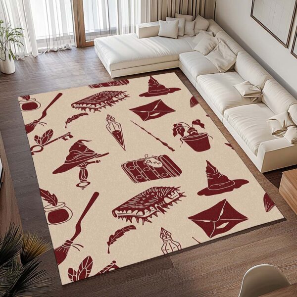 Tapis Objets magiques Harry Potter – Choixpeau et lettre de Poudlard – Image 2