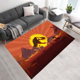 Tapis Vue majestueuse de Jurassic Park dans toute sa splendeur