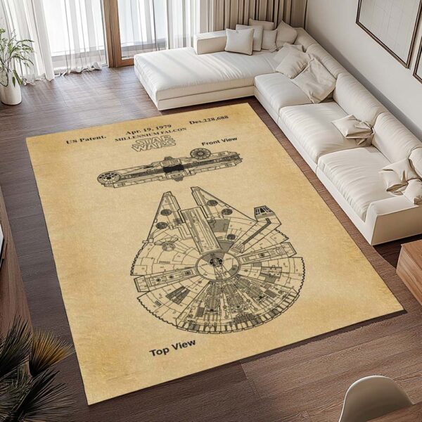 Tapis Faucon Millenium – Plan technique Star Wars – Image 2