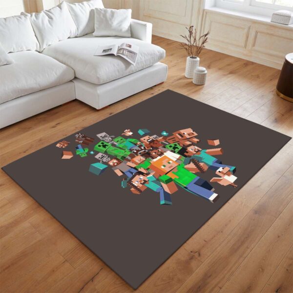 Tapis Minecraft – Steve, Creeper, Cochon, Zombie, Villageois – Image 2
