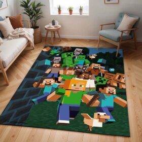 Tapis Minecraft – Tous les personnages, héros et méchants