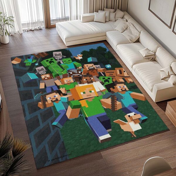 Tapis Minecraft – Tous les personnages, héros et méchants – Image 2