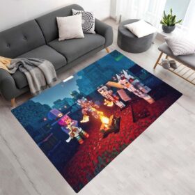 Tapis Amis Minecraft – Forêt sombre, Nether, biome corrompu