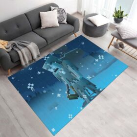 Tapis Minecraft – Personnage dans le biome de la toundra