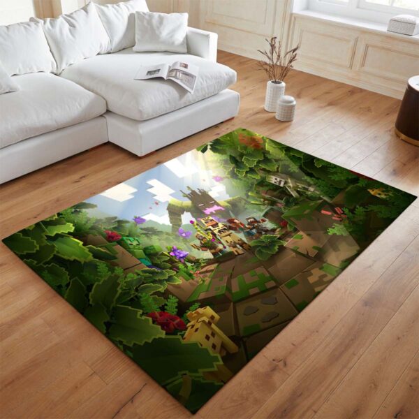 Tapis Minecraft – Personnages dans le biome forestier (chêne, bouleau) – Image 2