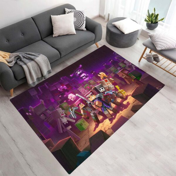 Tapis Minecraft – Personnages dans le biome du Nether