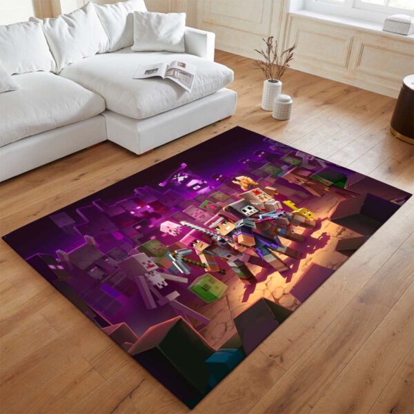 Tapis Minecraft – Personnages dans le biome du Nether – Image 2