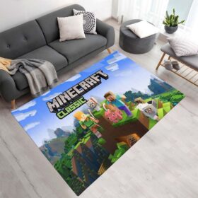 Tapis Minecraft classique – Tous les personnages Steve, Alex et amis